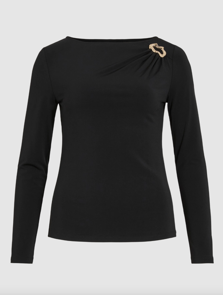 ViJustine Boatneck L/S Top-black
