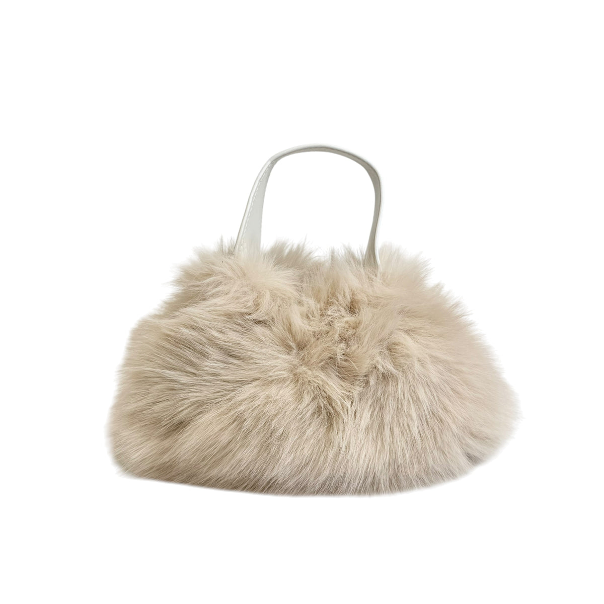 Paris fuskepels veske-lys beige