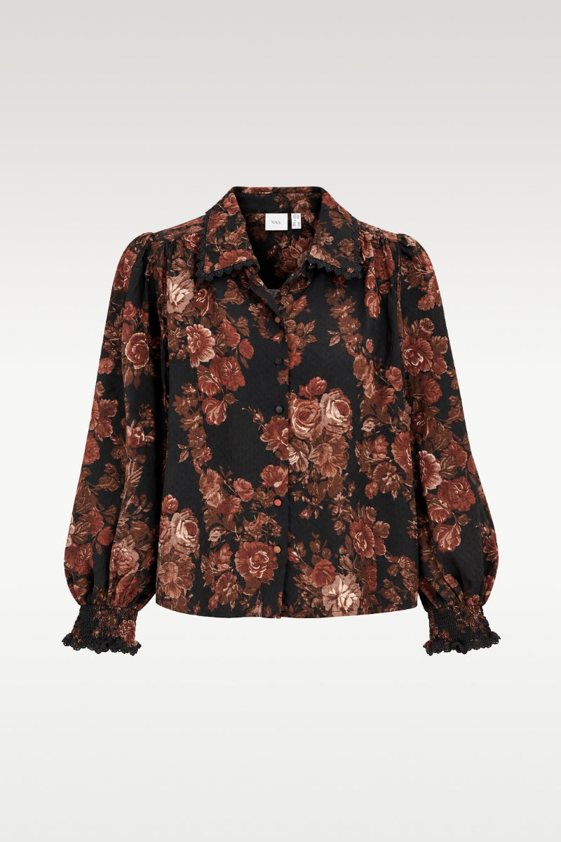 Yastilera Ls Shirt -black aop loumu