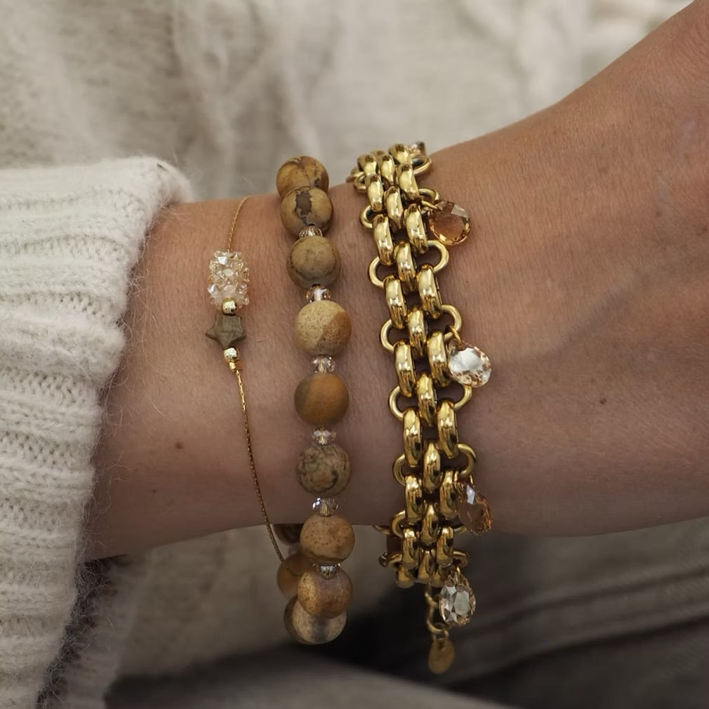 Raw dust bracelet beige