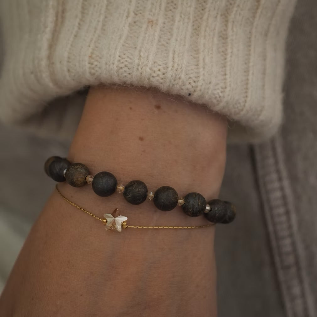 Raw dust bracelet noir