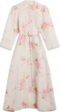 Linen shift dress-pink bloom-615