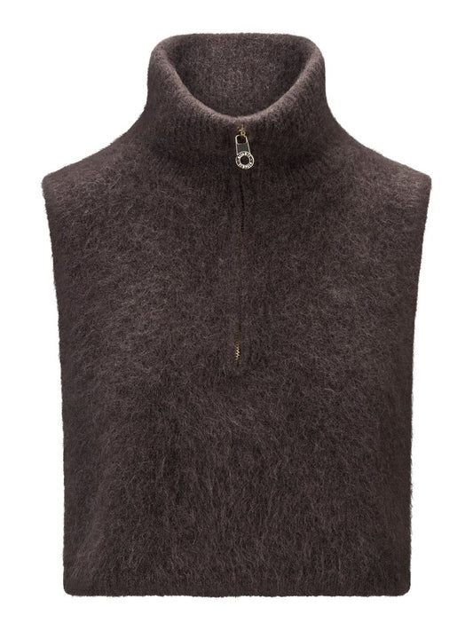 Belinda chunky high neck-dark brown