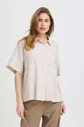 PZLuca Boxy shirt-sandshell