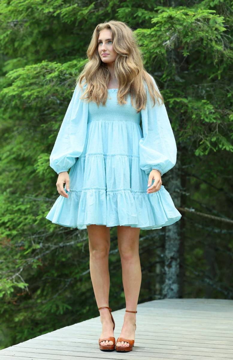 Lykke Short Dress - Sterling Blue