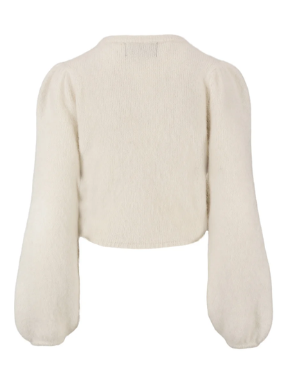 Amelia chunky cardigan-bright white