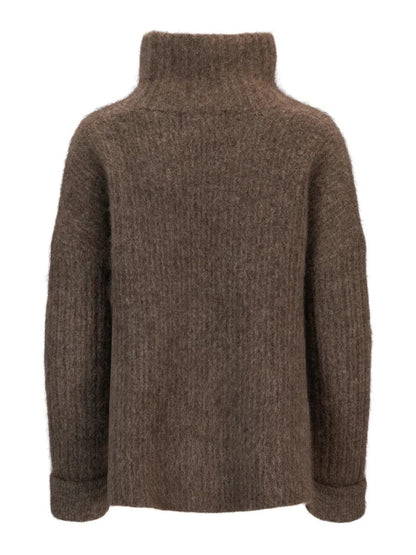 Emilie chunky sweater -brown melange