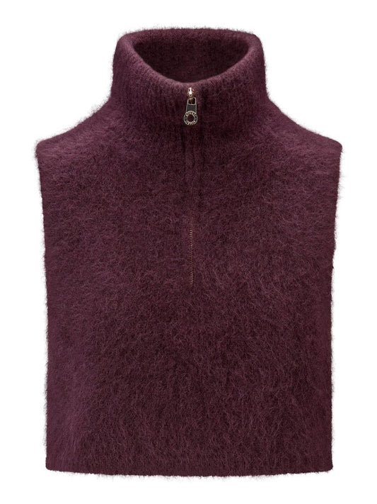 Belinda chunky high neck-burgunder