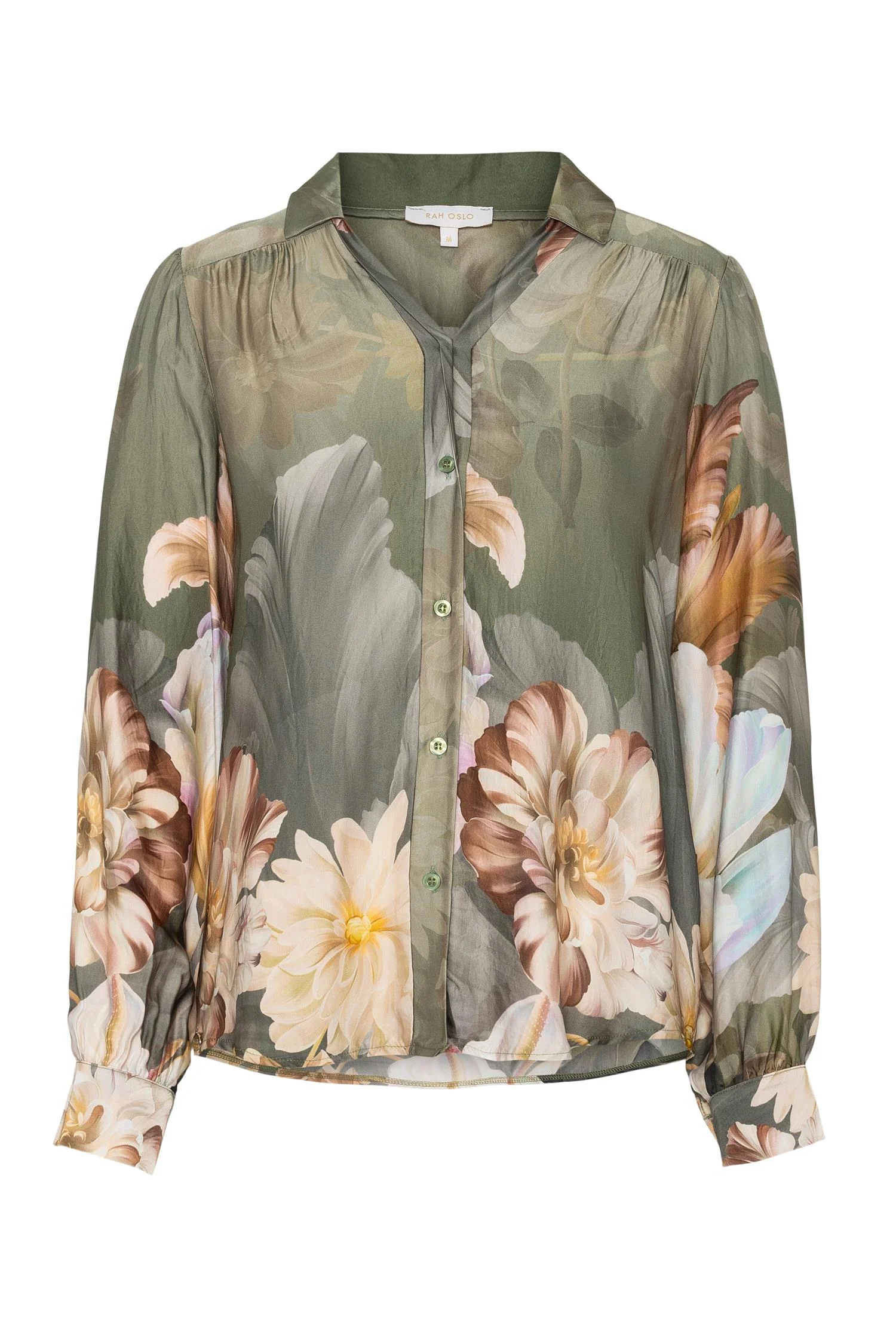 Blouse print-passion green