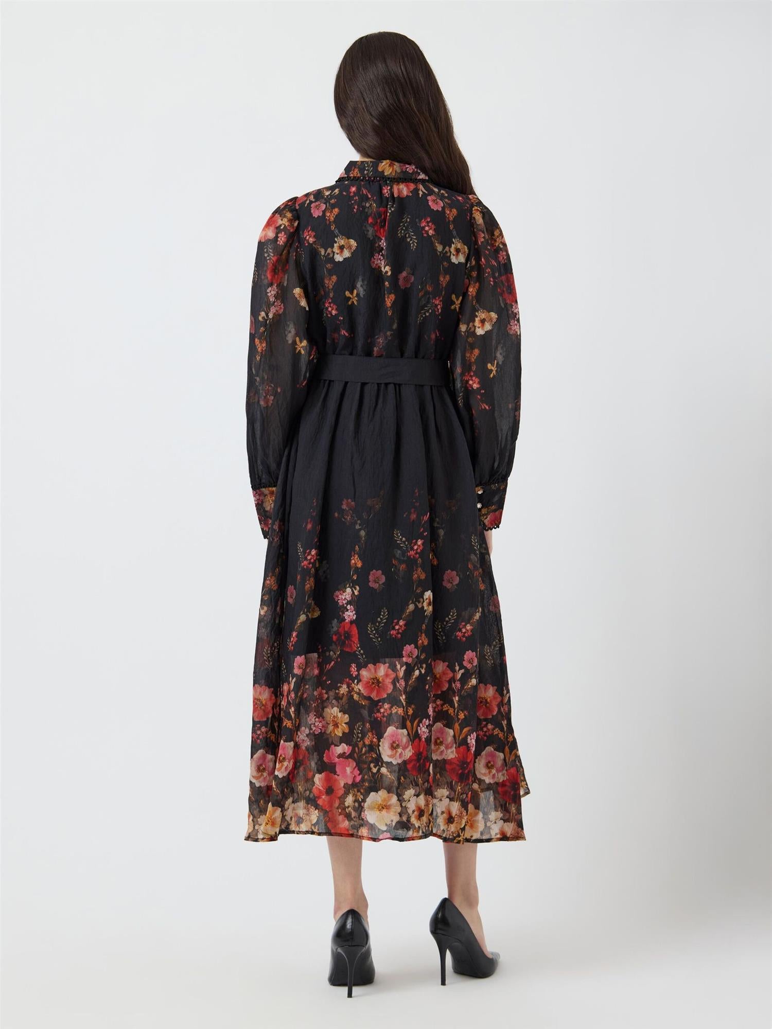 YAsRomantica Ls Long dresst-black