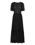Broderie Anglaise Maxi Dress-black