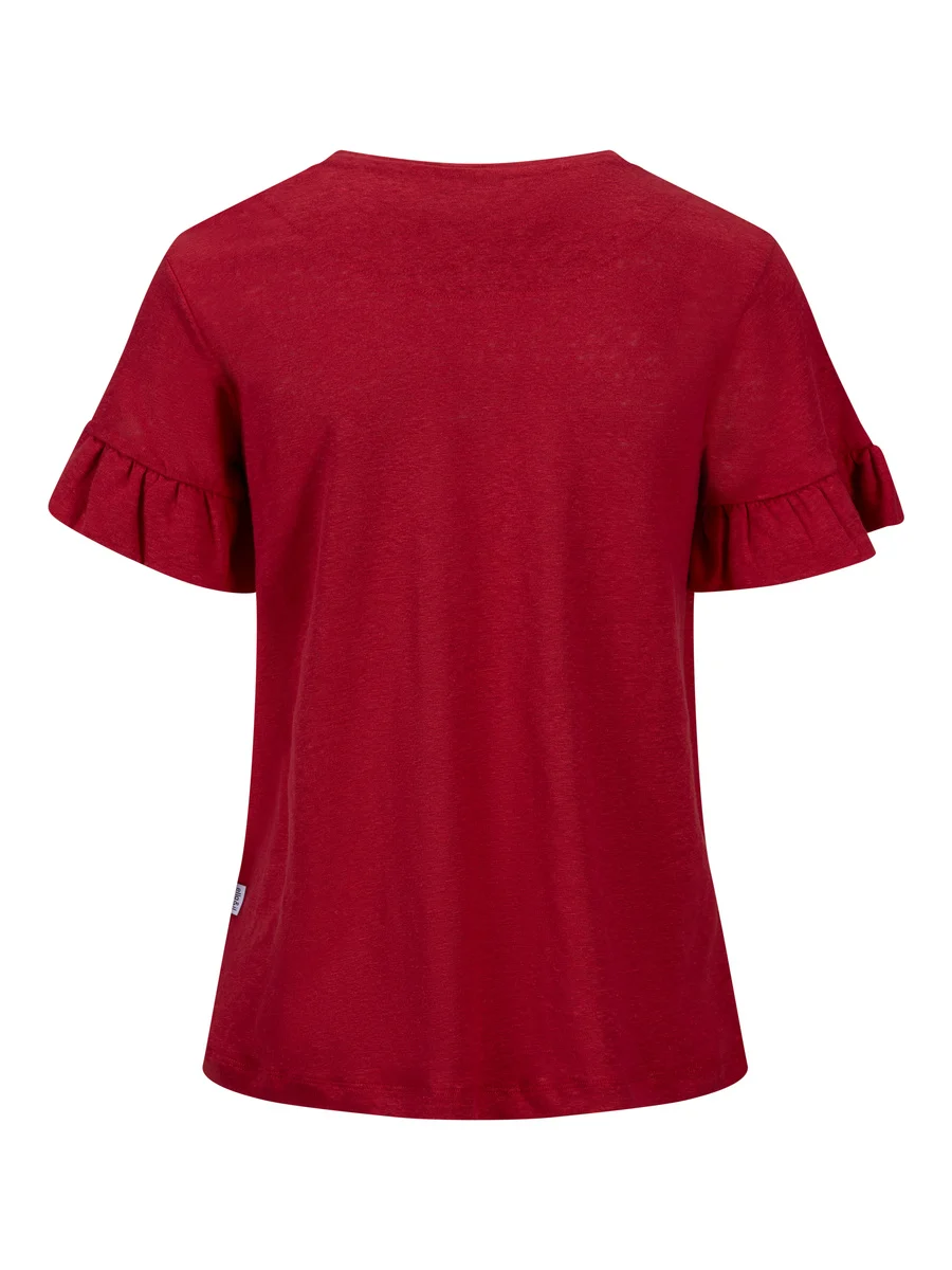 Lara linen tee-red