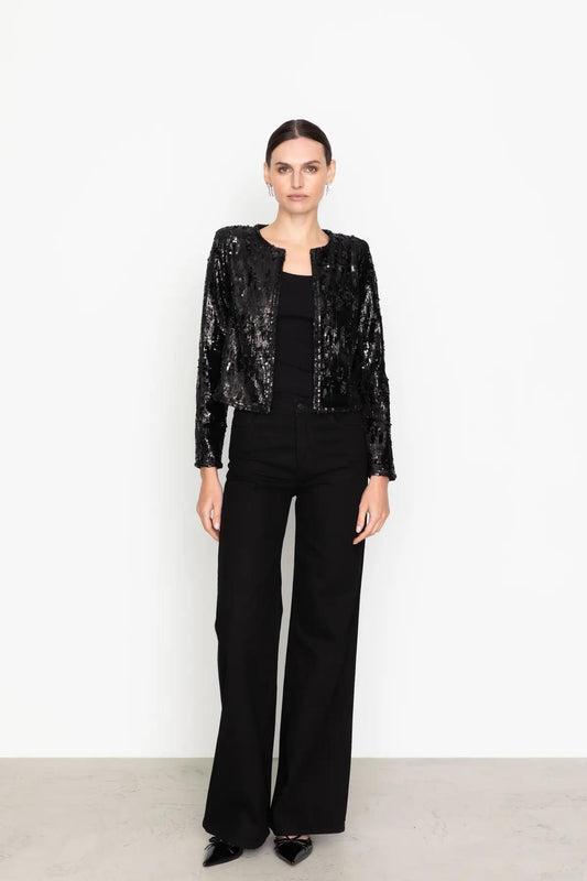 Vela Sequin Jacket - black