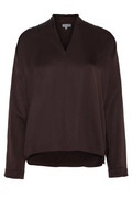 Blouse solid - mokka