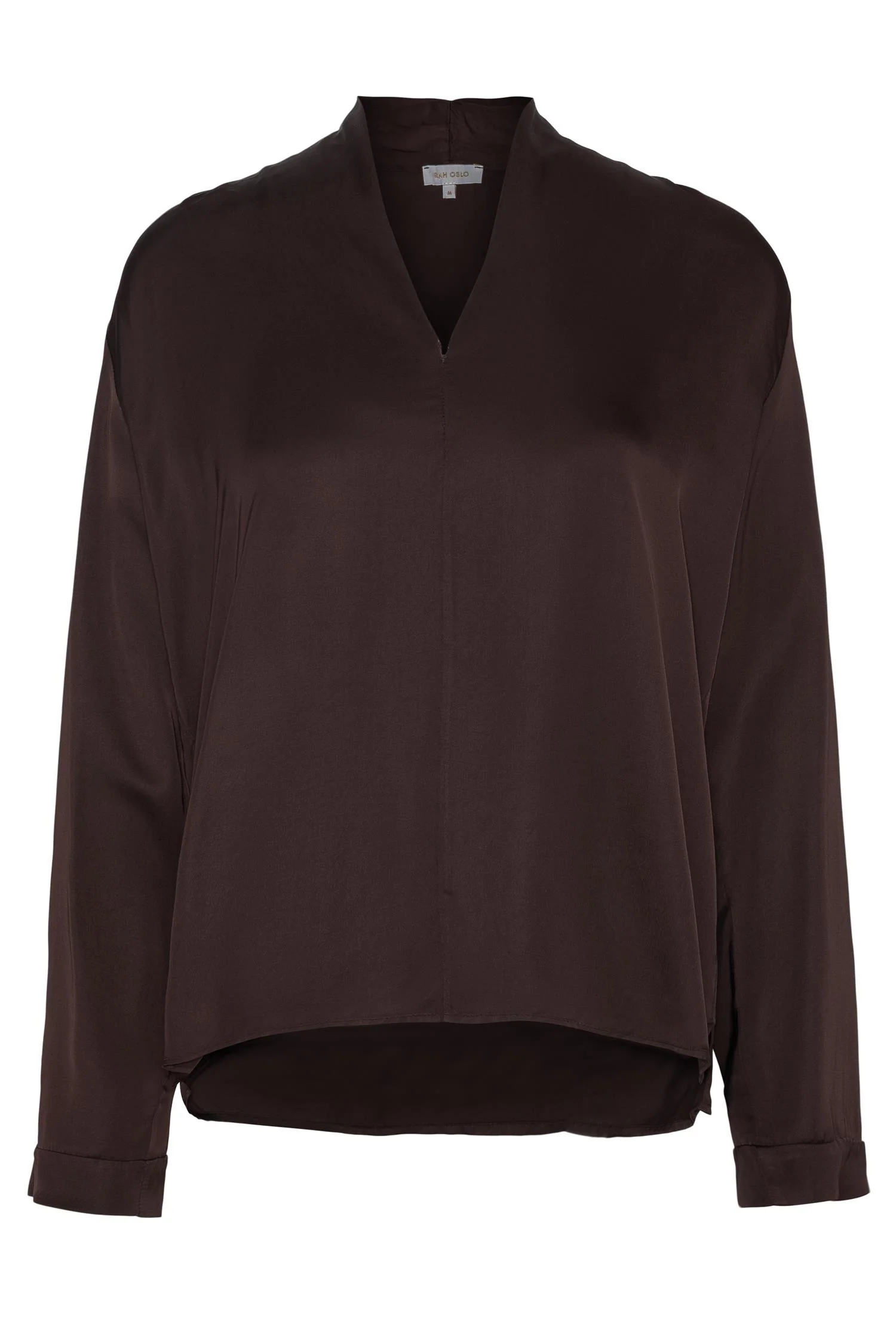 Blouse solid - mokka