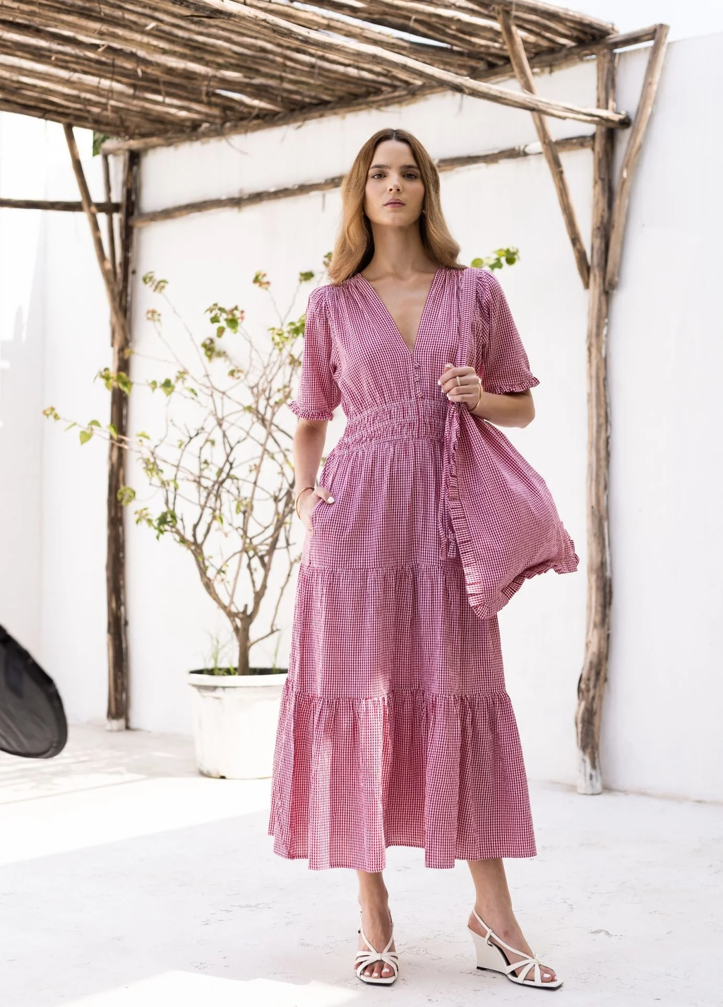 Mina dress -tuscany red