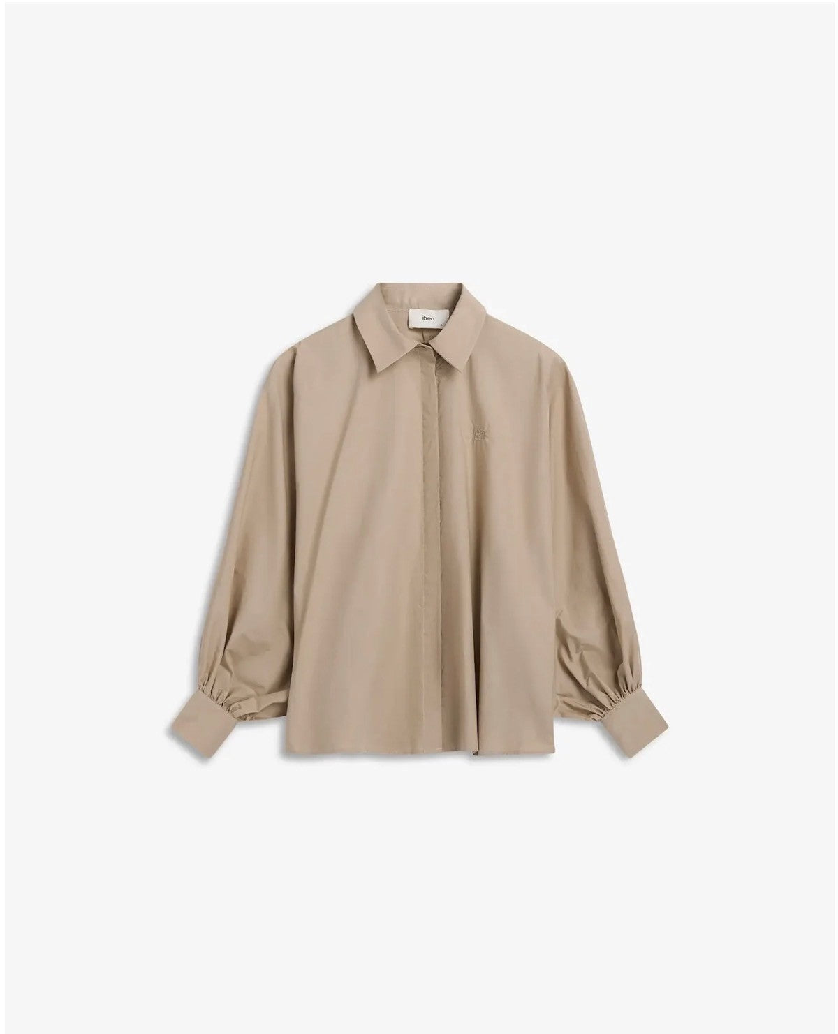 Muse Poplin Shirt-stone sand