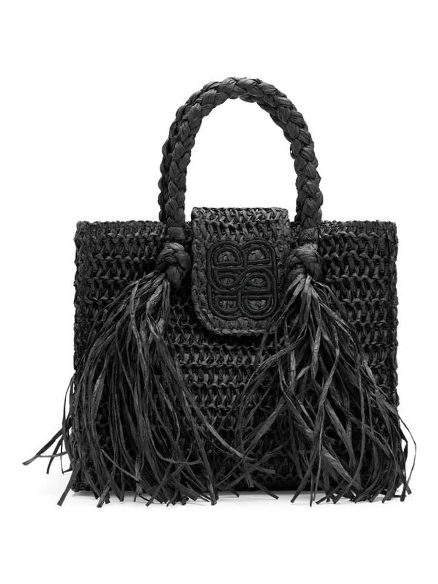 Sigrid Straw bag - black