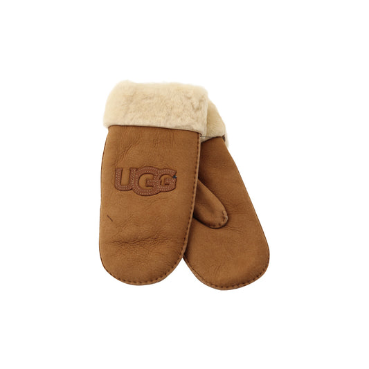 W Logo Mitten-chestnut