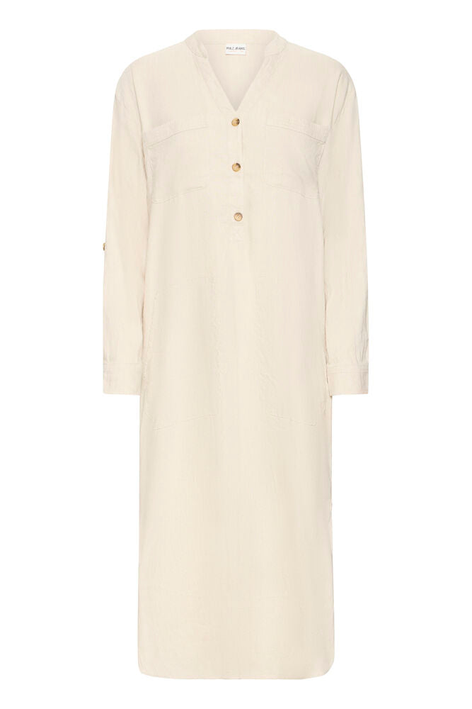 PZLuca Long Ss Dress-sandshell