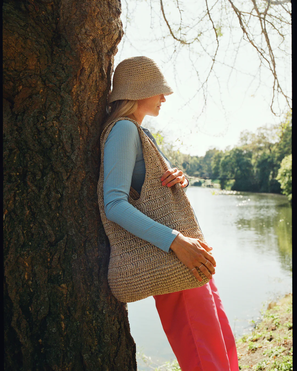 Day Crochet Tote-starfish beige