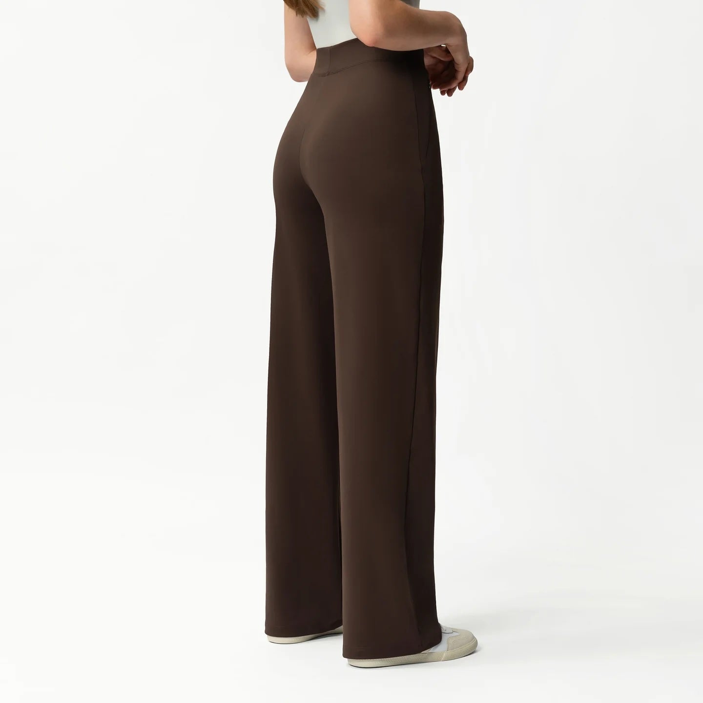 Asana Rel.straight pant30"-dk.brown