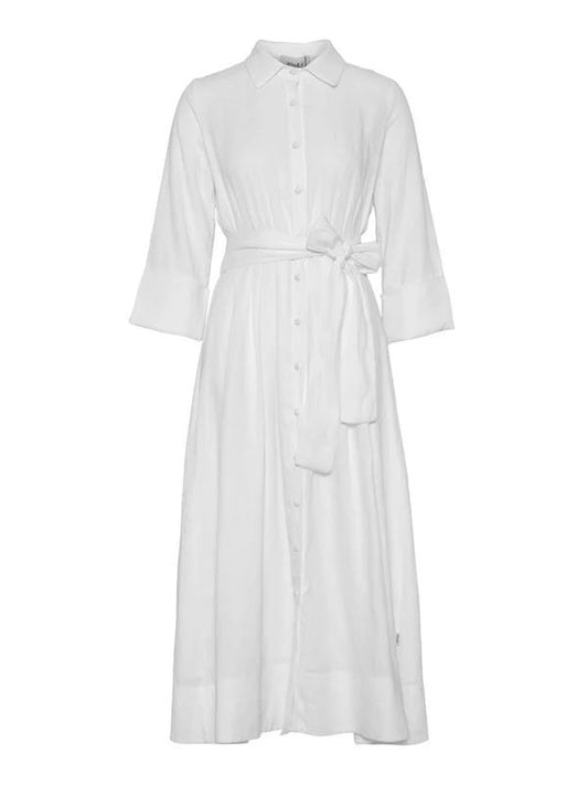 Marja Linen Dress-white