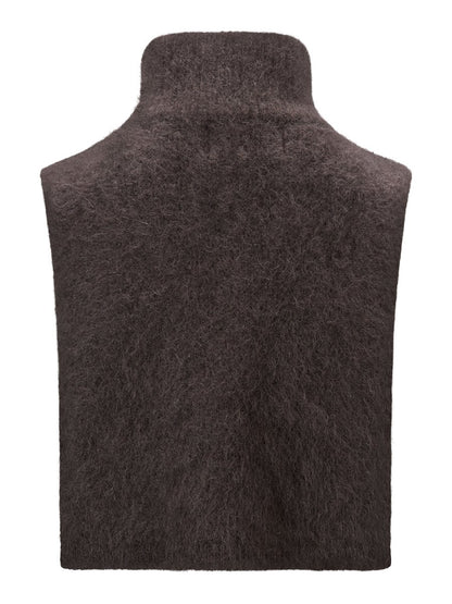 Belinda chunky high neck-dark brown