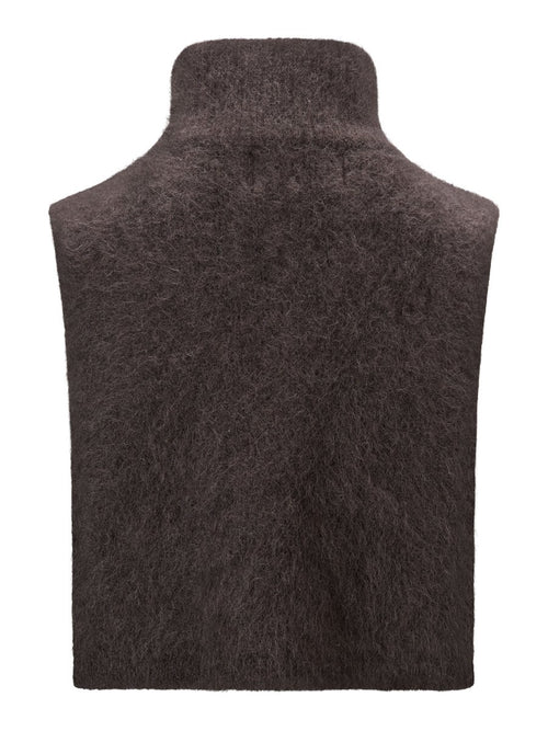 Belinda chunky high neck-dark brown