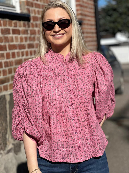 Striped Puffed Blouse