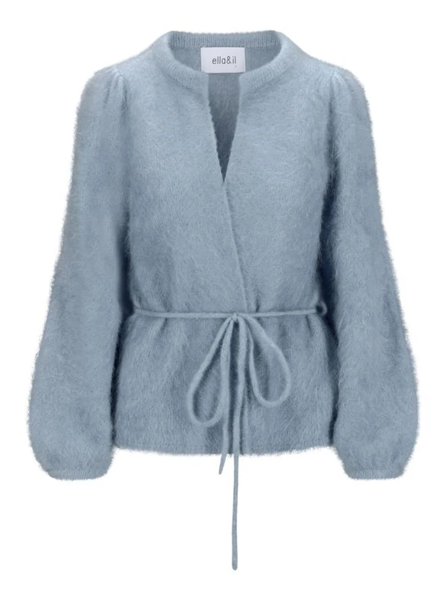 Fredrikke Chunky cardigan-denim blue