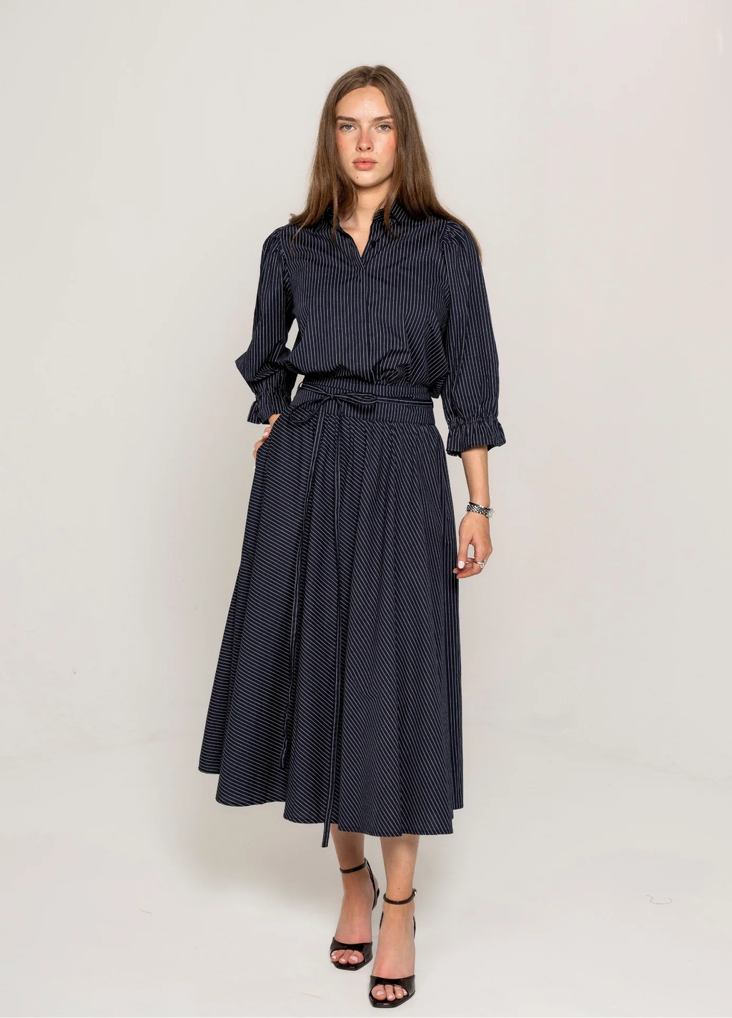 Astrid Skirt-pinstripe