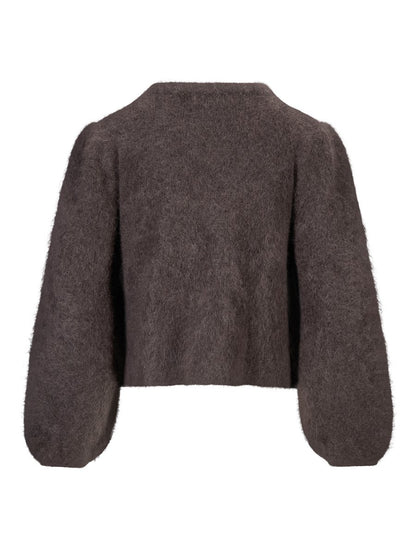 Amelia chunky cardigan-dark brown