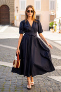 Maria Dress Marine Poplin