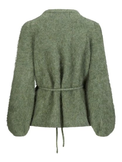 Fredrikke Chunky cardigan-sage green