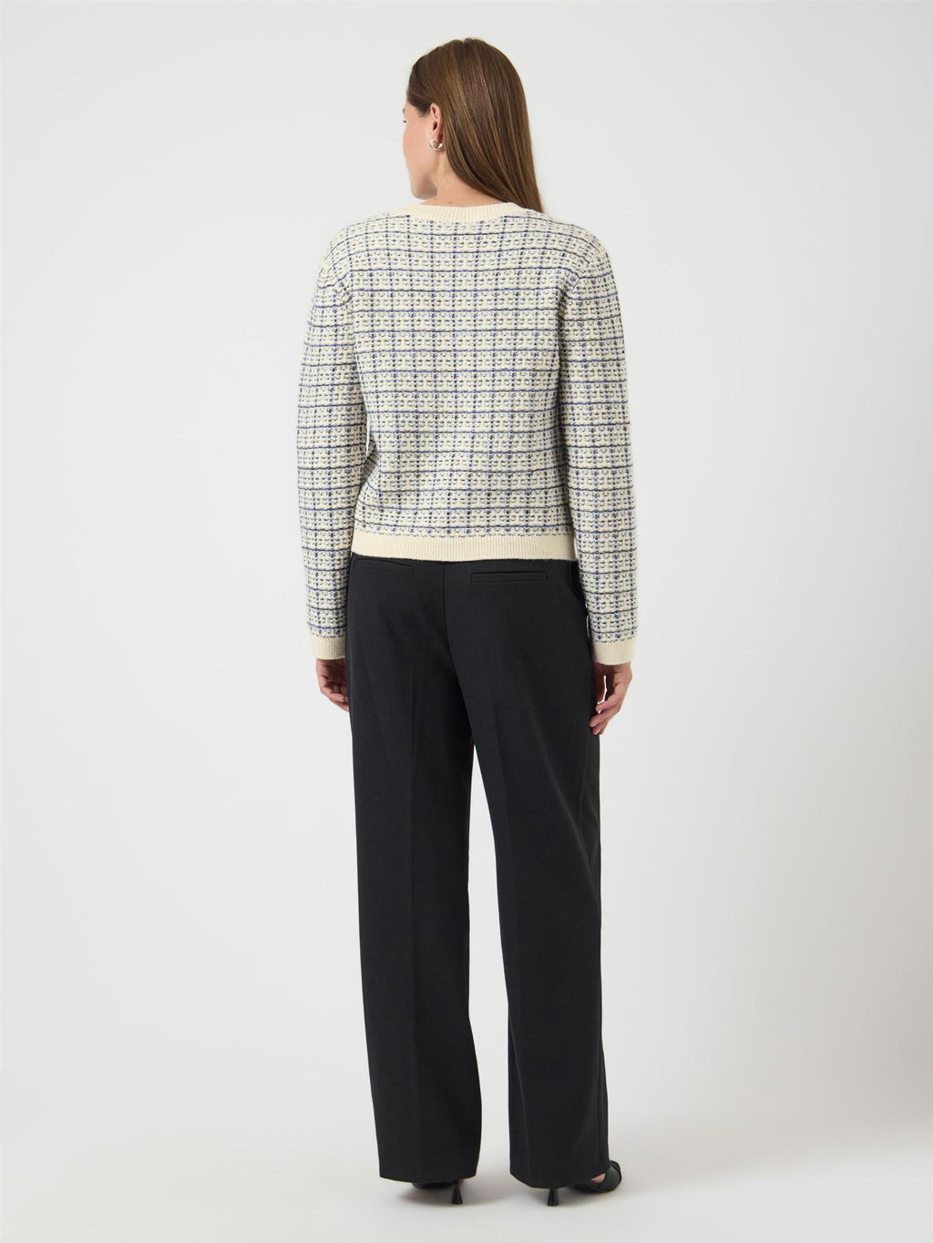 Yaslivia Ls Short Knit Cardigan-dazzl.blue