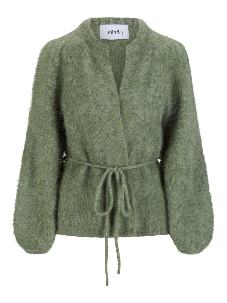 Fredrikke Chunky cardigan-sage green