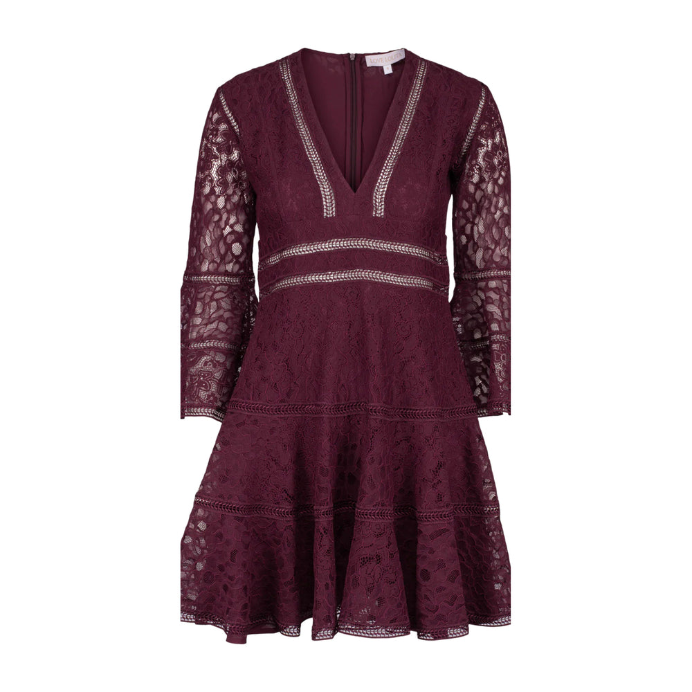 Millie lace dress-bordeaux