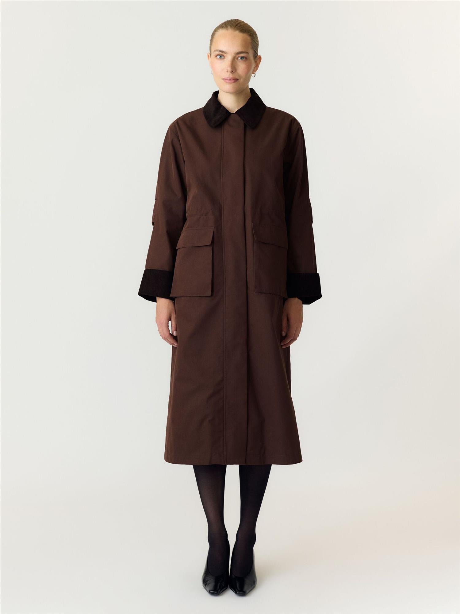Yasanca LS Parka Coat-coffee