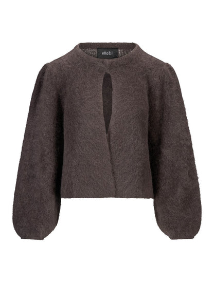 Amelia chunky cardigan-dark brown