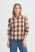 PZDeva Blouse-brown check