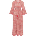 Maria Long Dress-red print