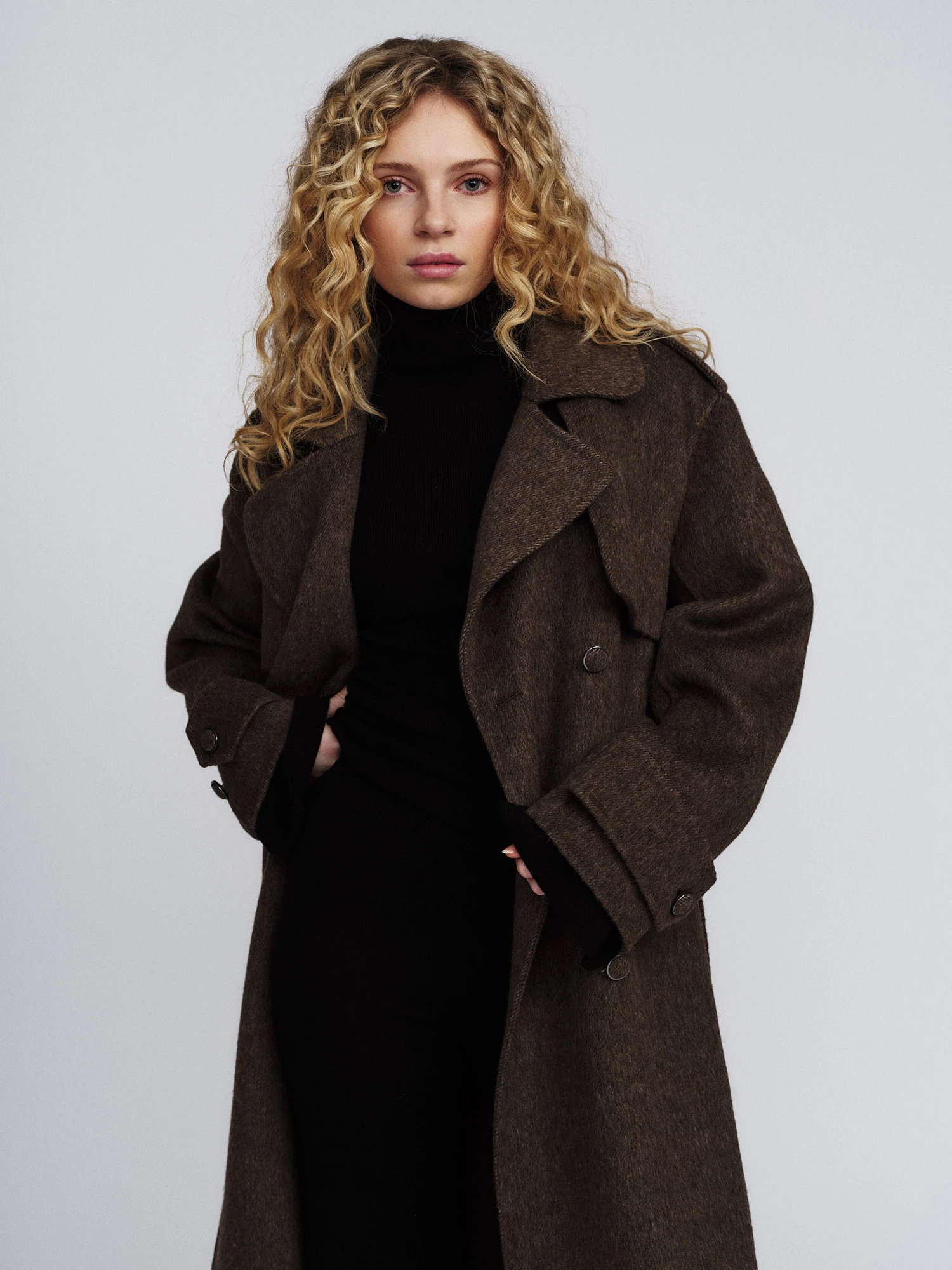 Yua coat - dark brown