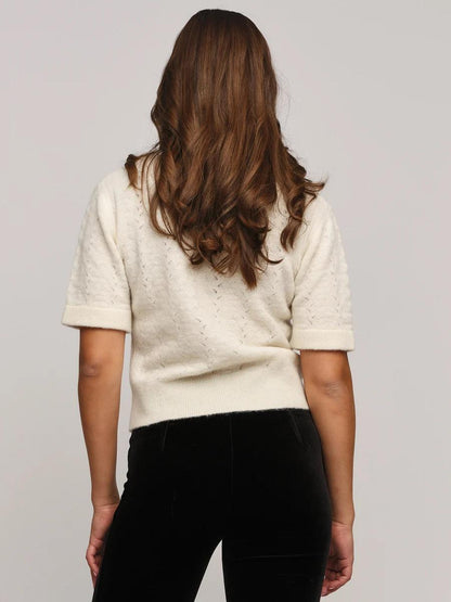 Anni wool tee-cream