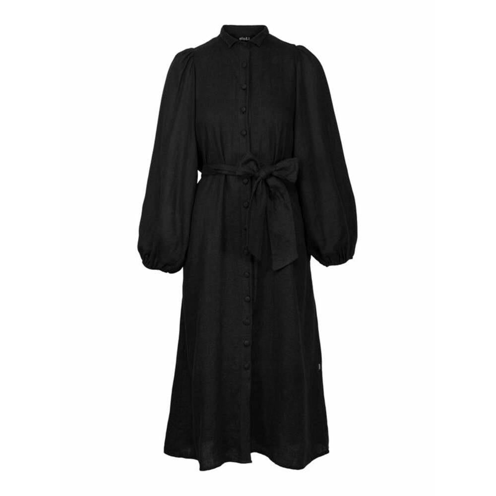 Josefin linen dress -black