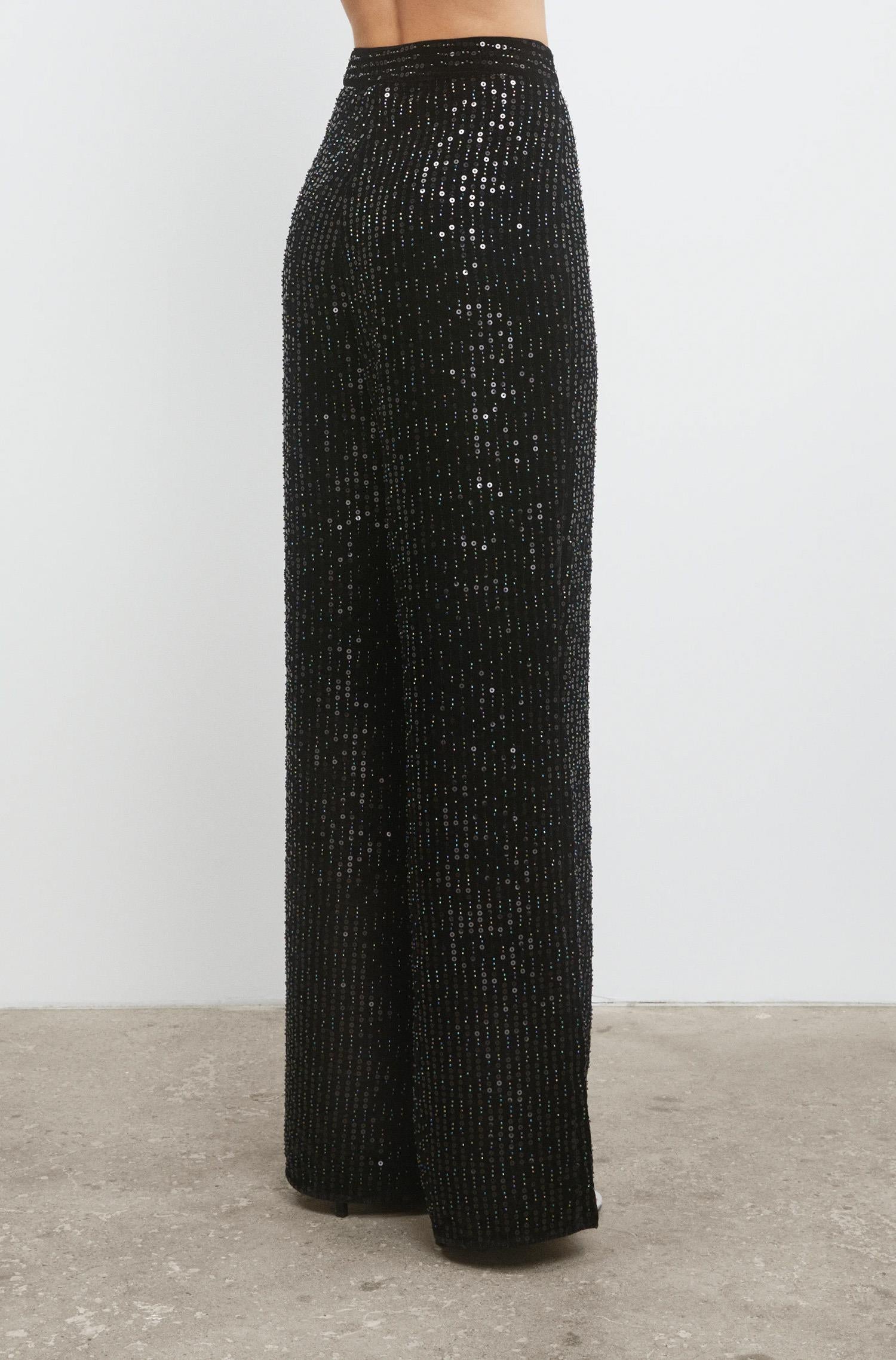 Jagger Sequin Trouser-black
