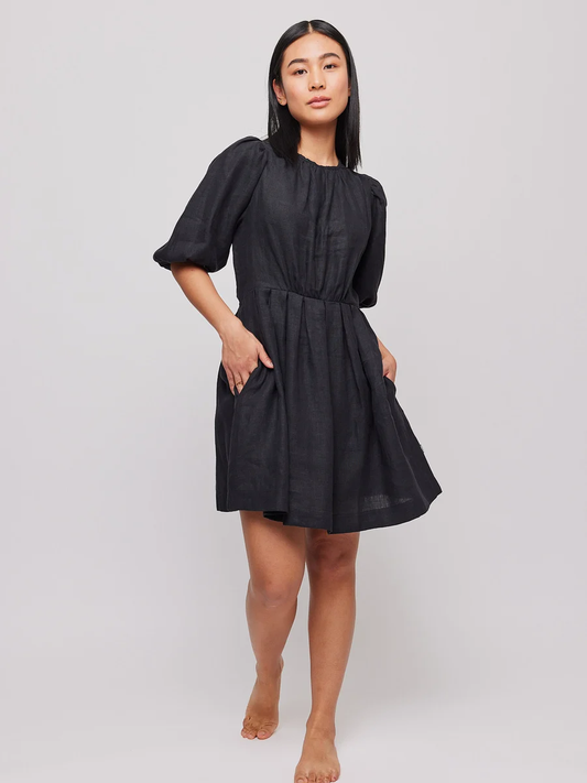 Eli Linen dress-black