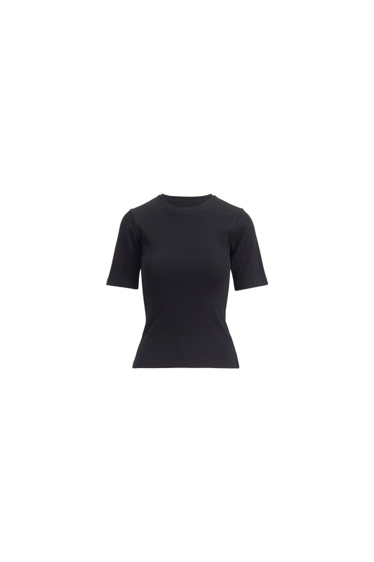 Pippa Rib Tee-black