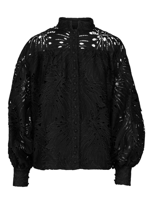 Vanessa lace shirt-black