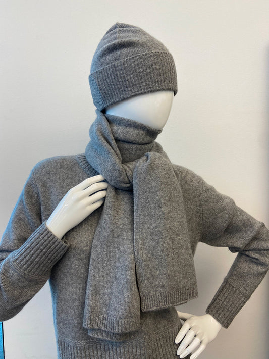 Ingvild wool scarf-grey melange